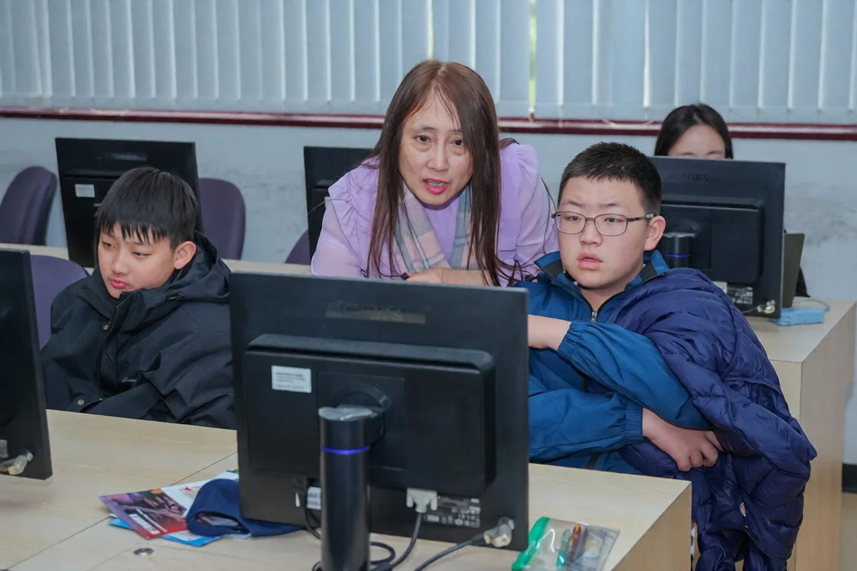 Students working on a hands-on project